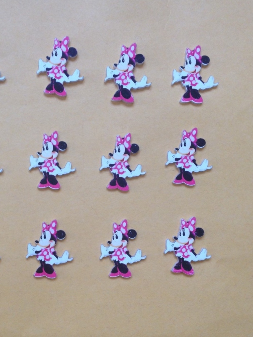 12 PIECES APPLIQUE OF MINNIE MOUSE FAVOR BIRTHDAY BABY SHOWER PARTY DECORATION